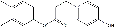 3-(4-Hydroxyphenyl)propanoic acid 3,4-dimethylphenyl ester Struktur