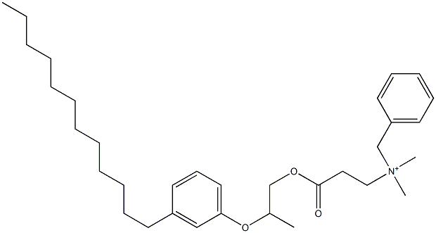 N,N-Dimethyl-N-benzyl-N-[2-[[2-(3-dodecylphenyloxy)propyl]oxycarbonyl]ethyl]aminium Struktur