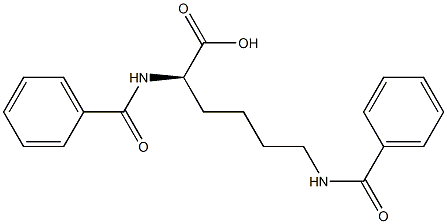 (R)-2,6-Bis(benzoylamino)hexanoic acid Struktur