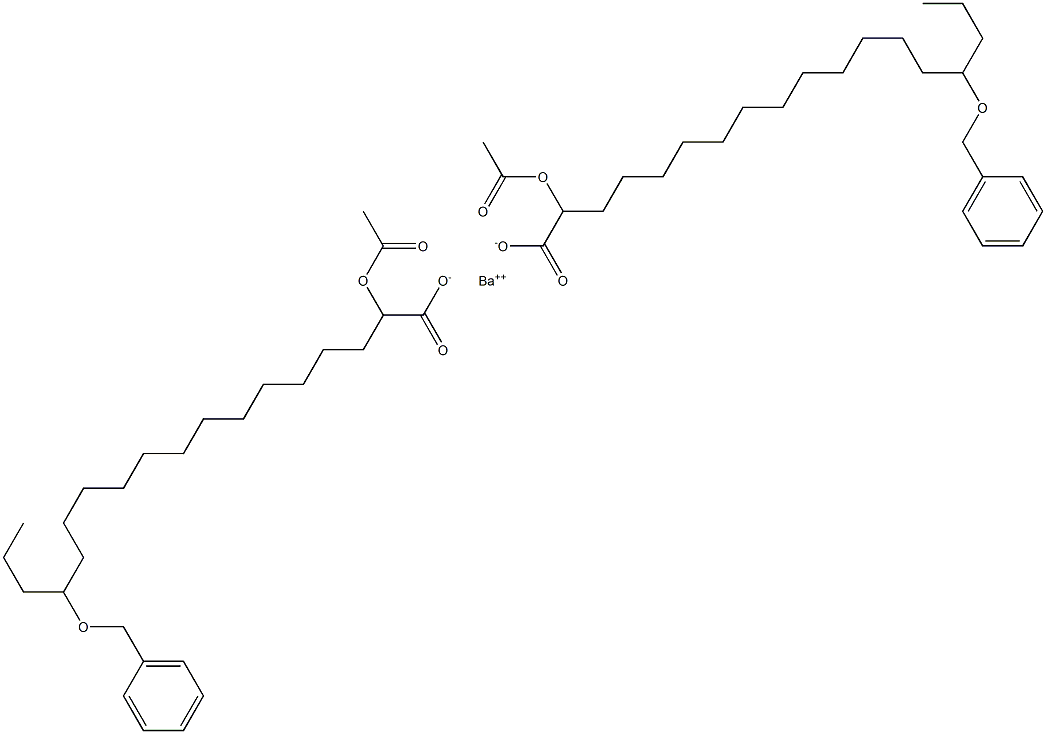 Bis(15-benzyloxy-2-acetyloxystearic acid)barium salt Struktur