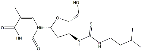 5-Methyl-3'-[[isopentylamino(thiocarbonyl)]amino]-2',3'-dideoxyuridine Struktur