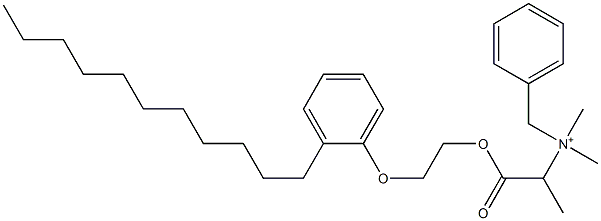 N,N-Dimethyl-N-benzyl-N-[1-[[2-(2-undecylphenyloxy)ethyl]oxycarbonyl]ethyl]aminium Struktur