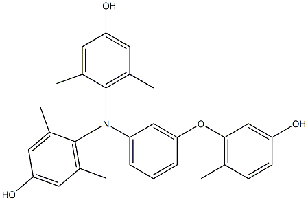 N,N-Bis(4-hydroxy-2,6-dimethylphenyl)-3-(3-hydroxy-6-methylphenoxy)benzenamine Struktur