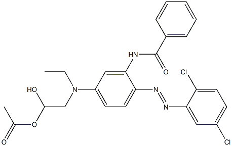 N-[5-[2-Acetoxyethyl(2-hydroxyethyl)amino]-2-(2,5-dichlorophenylazo)phenyl]benzamide Struktur