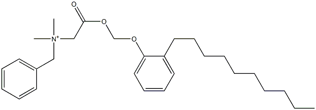 N,N-Dimethyl-N-benzyl-N-[[[(2-decylphenyloxy)methyl]oxycarbonyl]methyl]aminium Struktur