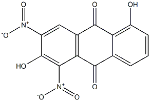 1,6-Dihydroxy-5,7-dinitroanthraquinone Struktur