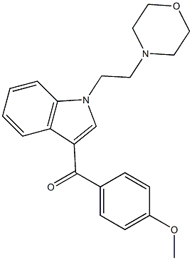 1-(2-Morpholinoethyl)-3-(4-methoxybenzoyl)-1H-indole Struktur