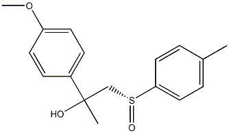 (R)-1-Methyl-1-(4-methoxyphenyl)-2-(4-methylphenylsulfinyl)ethanol Struktur