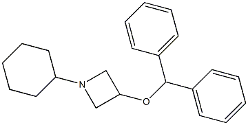 1-Cyclohexyl-3-(diphenylmethoxy)azetidine Struktur