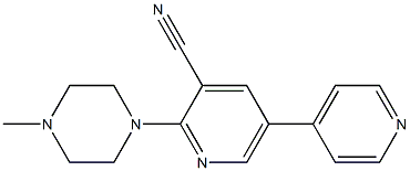 2-(4-Methylpiperazin-1-yl)-5-(4-pyridinyl)pyridine-3-carbonitrile Struktur