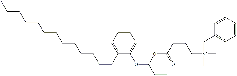 N,N-Dimethyl-N-benzyl-N-[3-[[1-(2-tridecylphenyloxy)propyl]oxycarbonyl]propyl]aminium Struktur