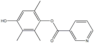 Nicotinic acid 4-hydroxy-2,3,6-trimethylphenyl ester Struktur