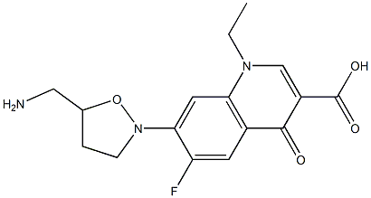 7-[5-(Aminomethyl)isoxazolidin-2-yl]-1-ethyl-6-fluoro-4-oxo-1,4-dihydroquinoline-3-carboxylic acid Struktur