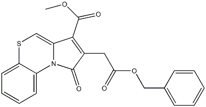 2-[(Benzyloxycarbonyl)methyl]-1-oxo-1H-pyrrolo[2,1-c][1,4]benzothiazine-3-carboxylic acid methyl ester Struktur