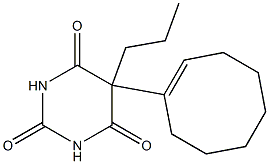 5-(1-Cycloocten-1-yl)-5-propylbarbituric acid Struktur