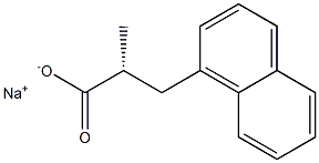 [R,(+)]-2-Methyl-3-(1-naphtyl)propionic acid sodium salt Struktur