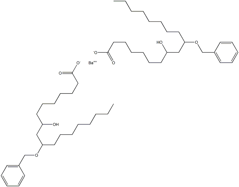 Bis(10-benzyloxy-8-hydroxystearic acid)barium salt Struktur