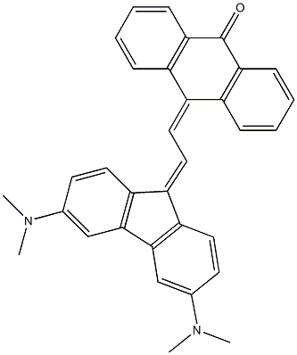 10-[2-[3,6-Bis(dimethylamino)-9H-fluoren-9-ylidene]ethylidene]anthracen-9(10H)-one Struktur