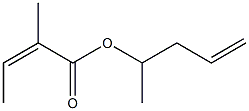 2-Methylisocrotonic acid 1-methyl-3-butenyl ester Struktur