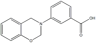 3-[[3,4-Dihydro-2H-1,3-benzoxazin]-3-yl]benzoic acid Struktur