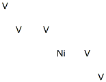 Pentavanadium nickel Struktur