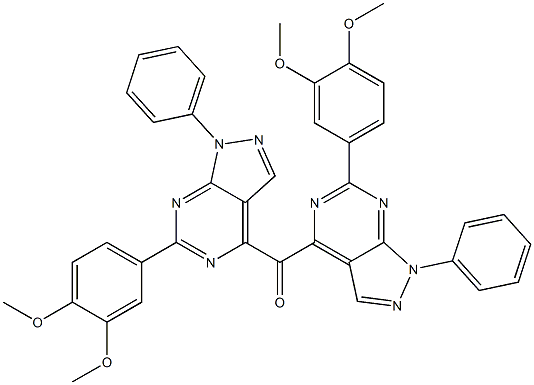 (3,4-Dimethoxyphenyl)(1-phenyl-1H-pyrazolo[3,4-d]pyrimidin-4-yl) ketone Struktur