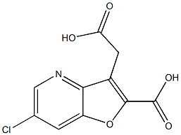 3-(Carboxymethyl)-6-chlorofuro[3,2-b]pyridine-2-carboxylic acid Struktur