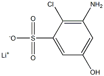 3-Amino-2-chloro-5-hydroxybenzenesulfonic acid lithium salt Struktur