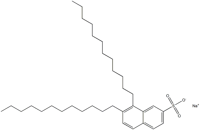 7,8-Didodecyl-2-naphthalenesulfonic acid sodium salt Struktur