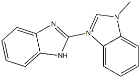 1-Methyl-3-(1H-benzimidazol-2-yl)-1H-benzimidazol-3-ium Struktur