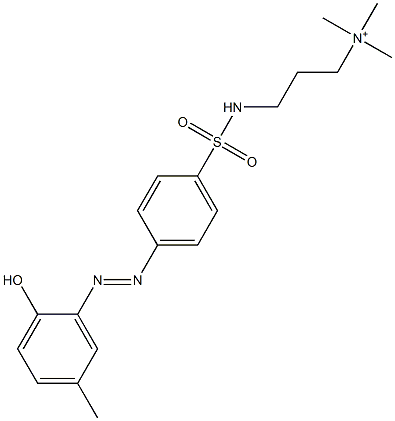 3-[p-(2-Hydroxy-5-methylphenylazo)phenylsulfonylamino]propyltrimethylaminium Struktur