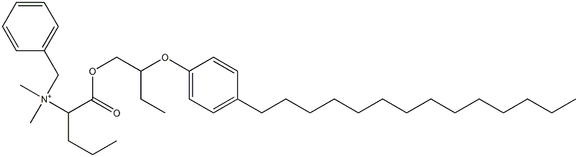 N,N-Dimethyl-N-benzyl-N-[1-[[2-(4-tetradecylphenyloxy)butyl]oxycarbonyl]butyl]aminium Struktur