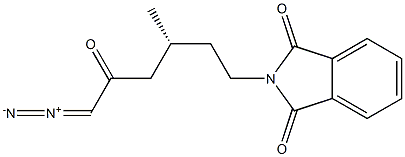 (+)-N-[(R)-6-Diazo-3-methyl-5-oxohexyl]phthalimide Struktur