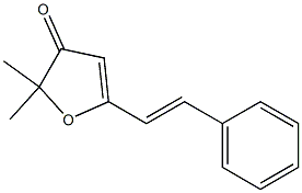 2,2-Dimethyl-5-[(E)-2-phenylethenyl]furan-3(2H)-one Struktur