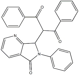 6,7-Dihydro-6-phenyl-7-[di(phenylcarbonyl)methyl]-5H-pyrrolo[3,4-b]pyridin-5-one Struktur