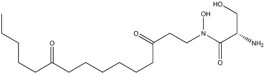 (2S)-2-Amino-N,3-dihydroxy-N-(3,10-dioxopentadecyl)propanamide Struktur