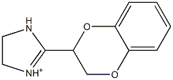 2-[(2,3-Dihydro-1,4-benzodioxin)-2-yl]-4,5-dihydroimidazolium Struktur