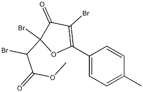 2-Bromo-2-[bromo(methoxycarbonyl)methyl]-4-bromo-5-(4-methylphenyl)furan-3(2H)-one Struktur