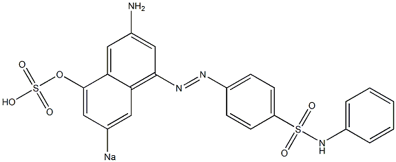 4-[(2-Amino-8-hydroxy-6-sodiosulfo-4-naphtyl)azo]-N-phenylbenzenesulfonamide Struktur