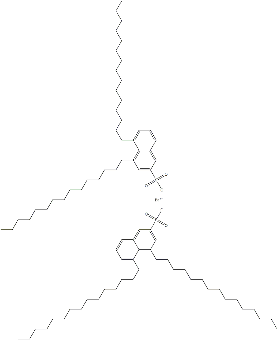 Bis(4,5-dipentadecyl-2-naphthalenesulfonic acid)barium salt Struktur