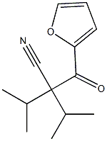 2-Isopropyl-3-methyl-2-(2-furanylcarbonyl)butanenitrile Struktur