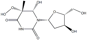 (5R,6S)-5,6-Dihydro-5-hydroperoxy-6-hydroxythymidine Struktur