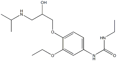 1-Ethyl-3-[3-ethoxy-4-[2-hydroxy-3-[isopropylamino]propoxy]phenyl]urea Struktur