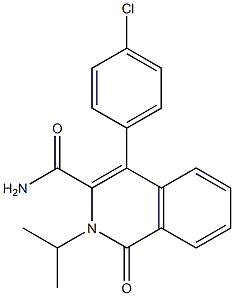 1-Oxo-2-isopropyl-4-(4-chlorophenyl)-1,2-dihydroisoquinoline-3-carboxamide Struktur