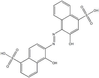 1',2-Dihydroxy-(1,2'-azobisnaphthalene)-4,5'-disulfonic acid Struktur