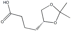 4-[(R)-2,2-Dimethyl-1,3-dioxolan-4-yl]butanoic acid Struktur