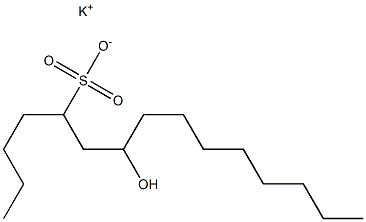 7-Hydroxypentadecane-5-sulfonic acid potassium salt Struktur