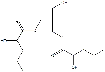 Bis(2-hydroxyvaleric acid)2-(hydroxymethyl)-2-methyl-1,3-propanediyl ester Struktur