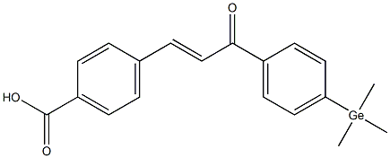 4-[(E)-3-(4-Trimethylgermylphenyl)-3-oxo-1-propenyl]benzoic acid Struktur