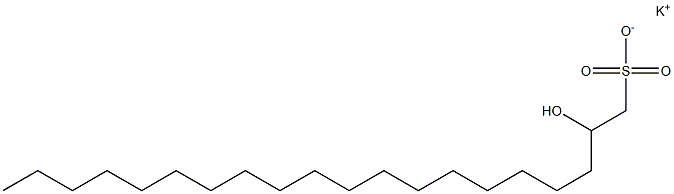 2-Hydroxyicosane-1-sulfonic acid potassium salt Struktur